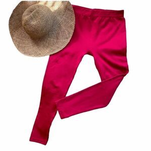 Love Charm Flannel Lined Red Leggings size M/L